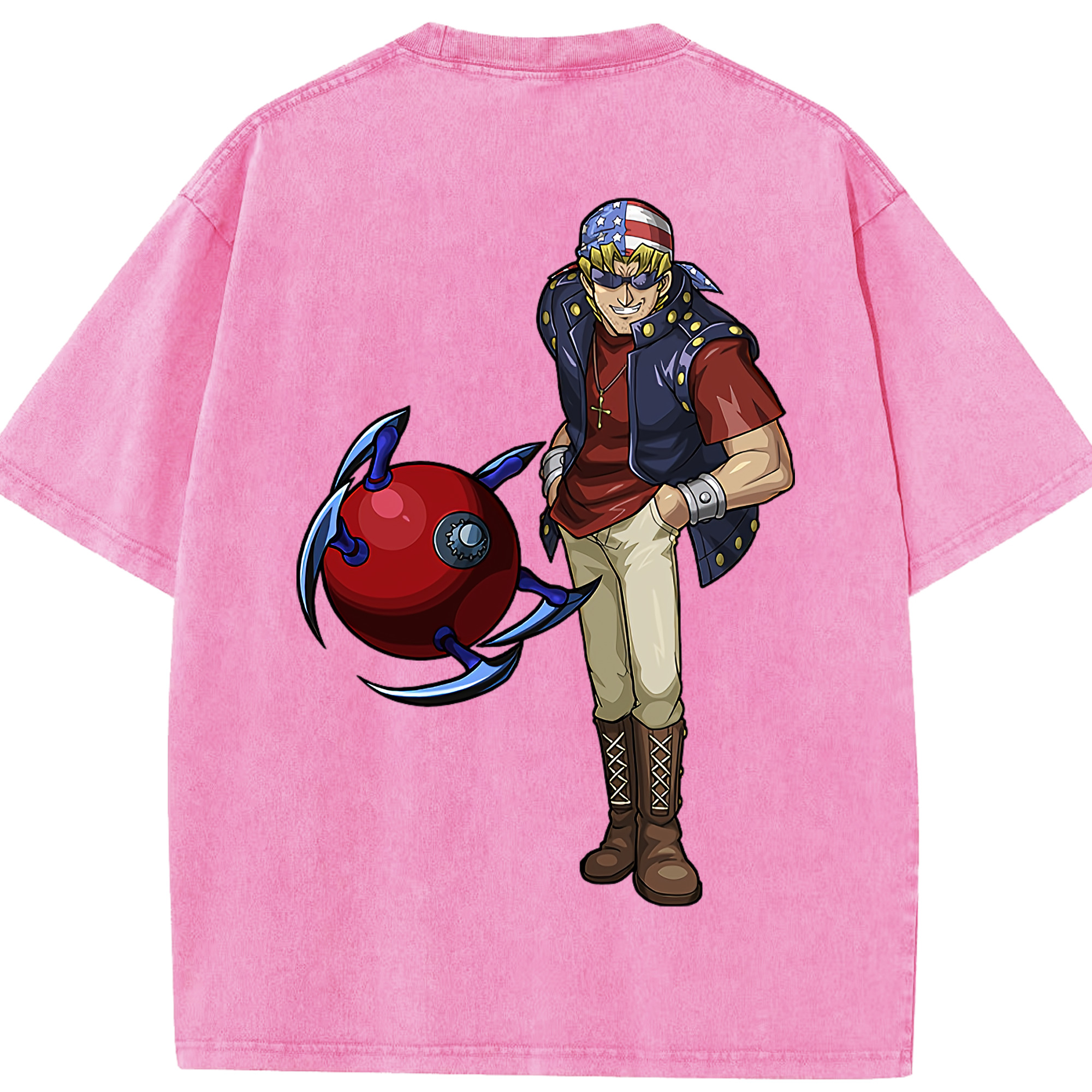 （画像用） 遊☆戯☆王 Yu-Gi-Oh! 綿100% ヴィンテージ風 半袖Tシャツ（背面プリント）